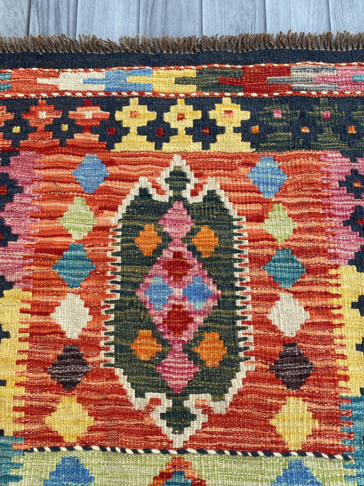 Handmade Flat Weave Kilim Rug (183 CM x 63 CM) SK#1080