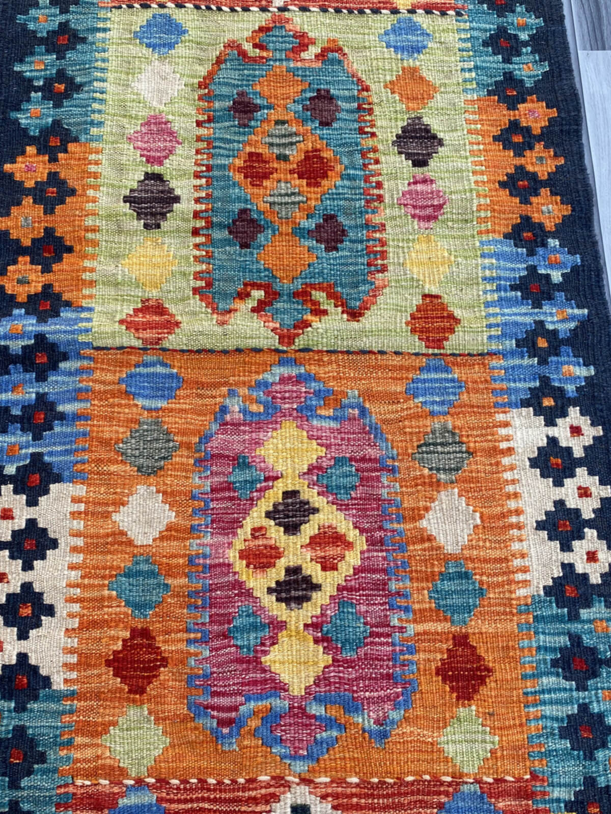 Handmade Flat Weave Kilim Rug (183 CM x 63 CM) SK#1080