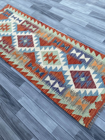 Handmade Flat Weave Kilim Rug (194 CM x 70 CM) SK#1085