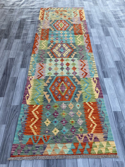 Handmade Flat Weave Kilim Rug (296 CM x 86 CM) SK#1087