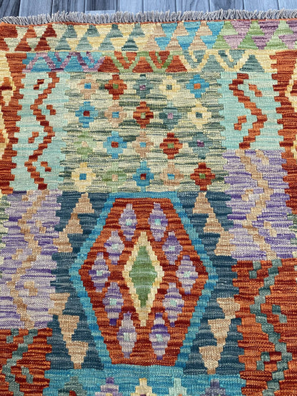 Handmade Flat Weave Kilim Rug (296 CM x 86 CM) SK#1087