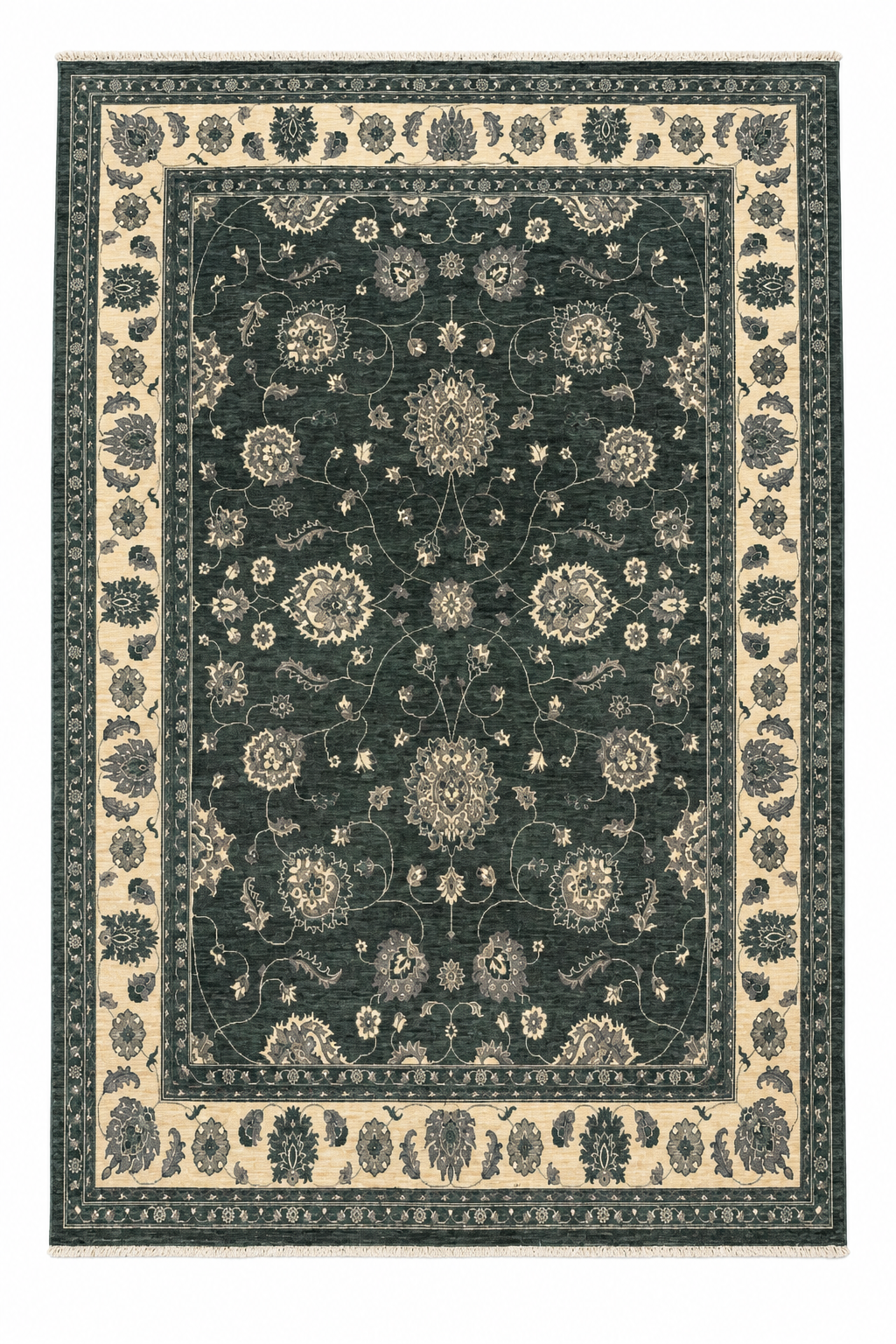 Handmade Afghan Forest Green Chobi Rug, 324 CM x 244 CM