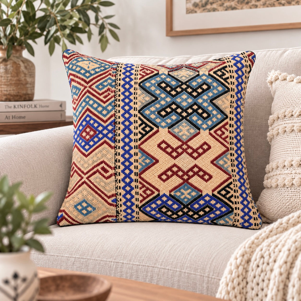 Handmade Kuchi Design Cushion Cover 45 CM X 45 CM AF#474