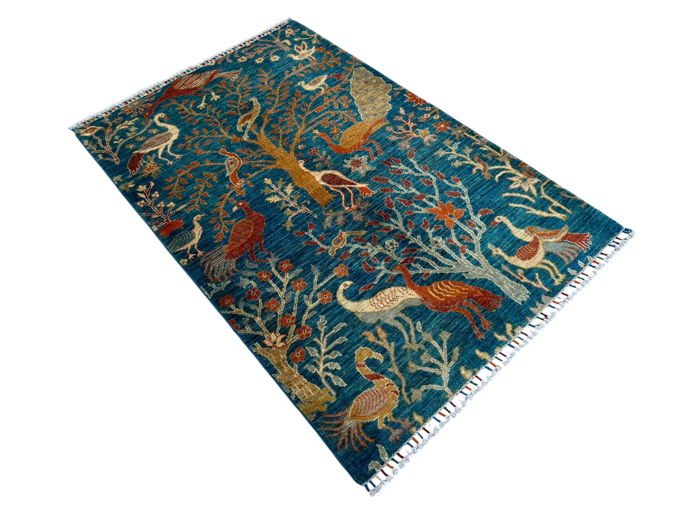 Handmade Chobi Pictorial Wool Rug   153 CM x 100 CM  SK#1525