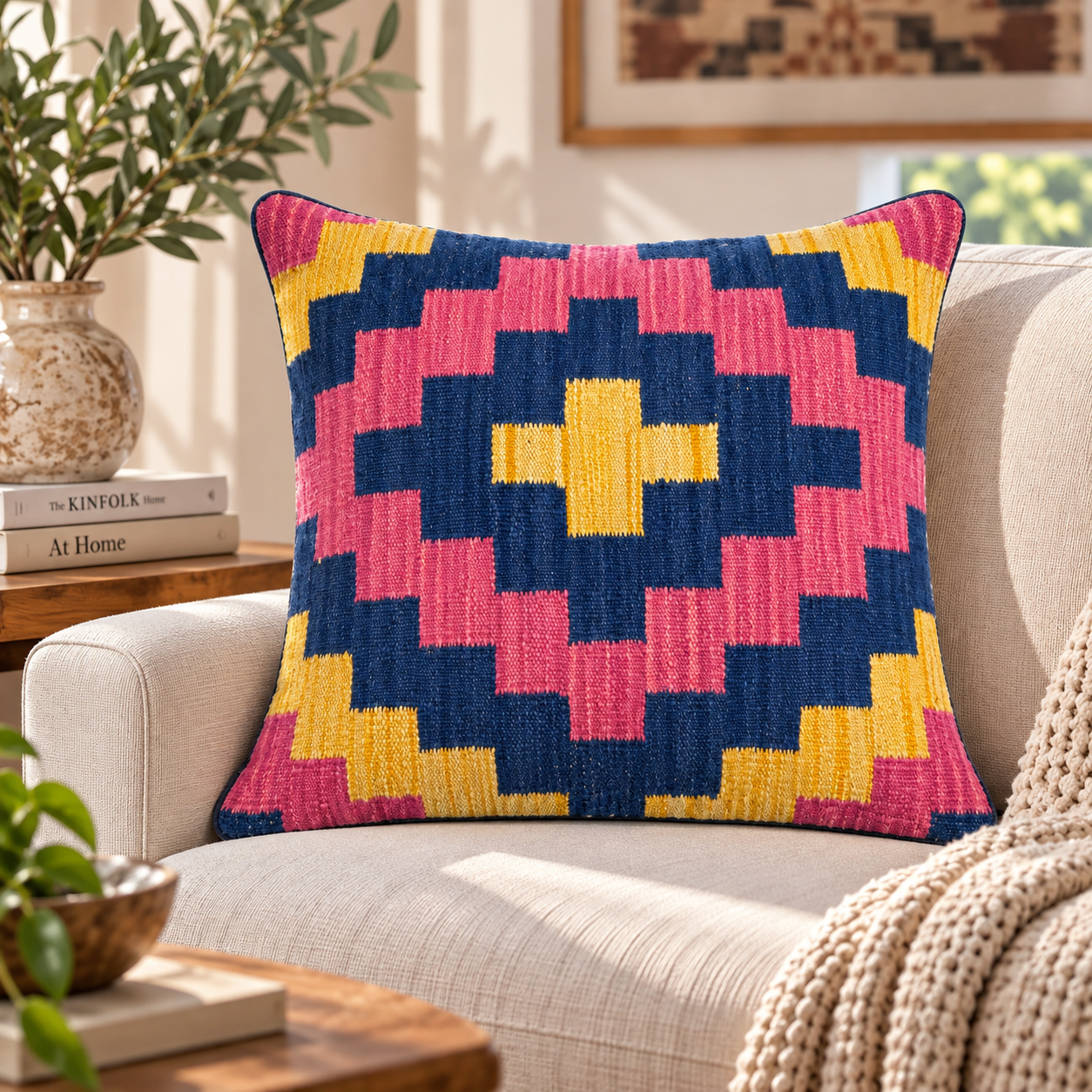 Handmade Chobi Cushion Cover 50 CM X 50 CM  AF# 311