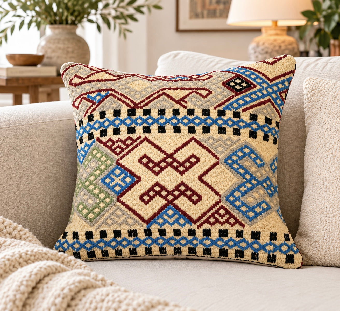 Handmade Kuchi Design Design Cushion 45 cm x 45 cm AF#130