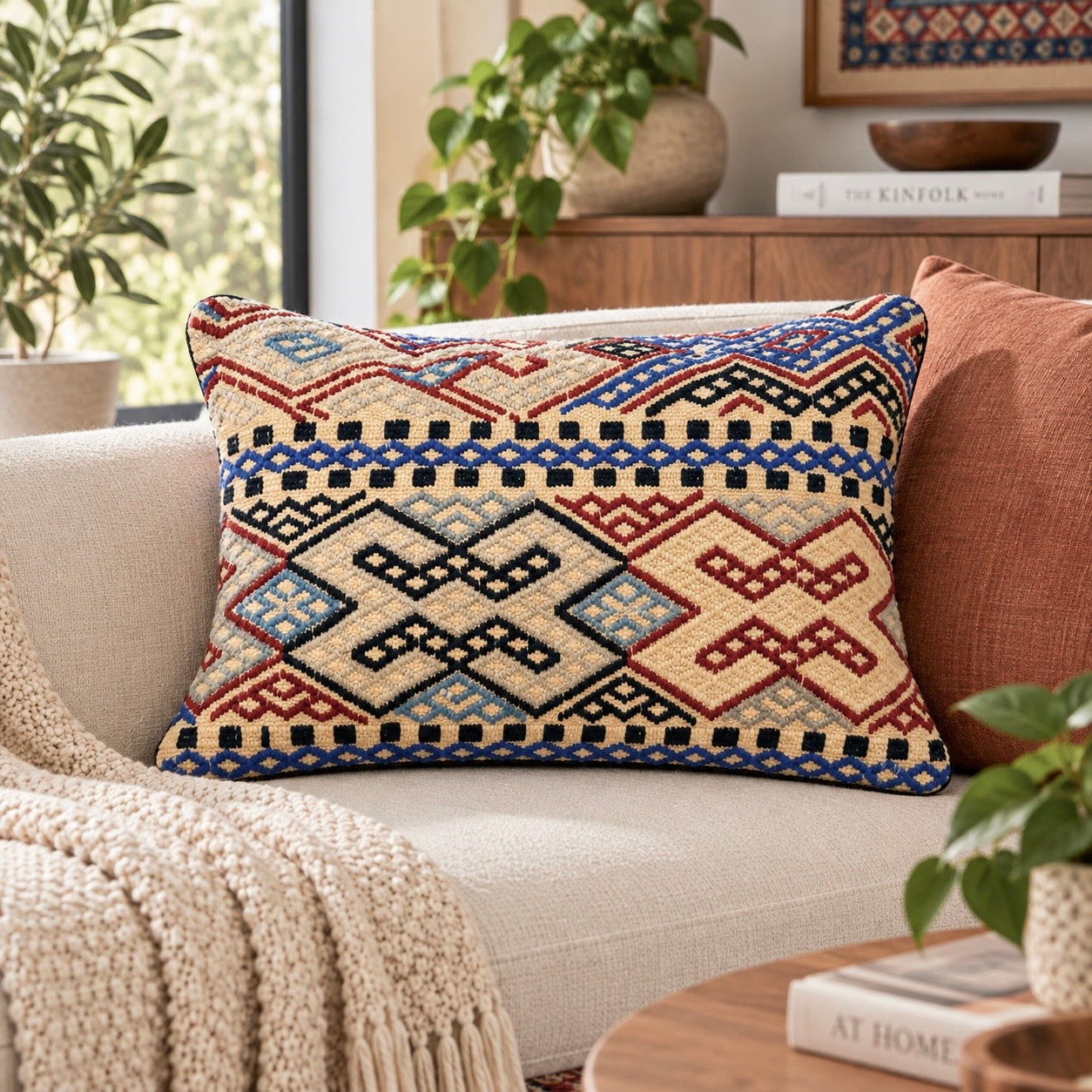 Handmade Kuchi Design Cushion Cover 30 CM X 50 CM AF#664