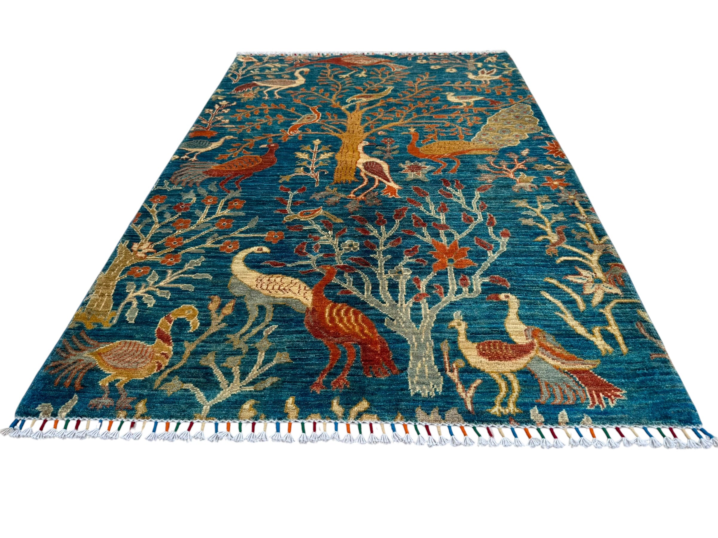Handmade Chobi Pictorial Wool Rug   153 CM x 100 CM  SK#1525