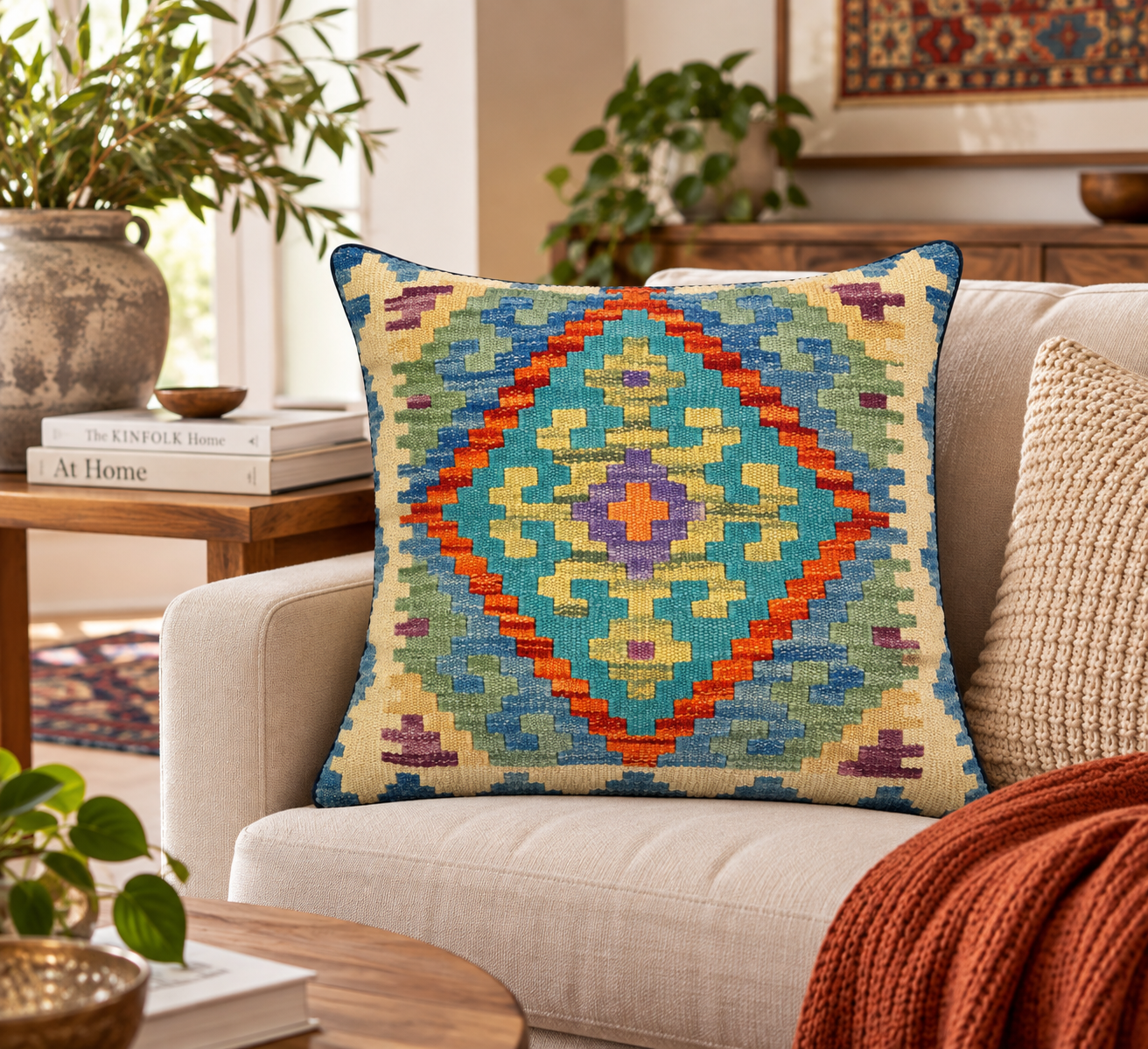 Handmade Chobi Cushion Cover 50 CM X 50 CM  AF#315