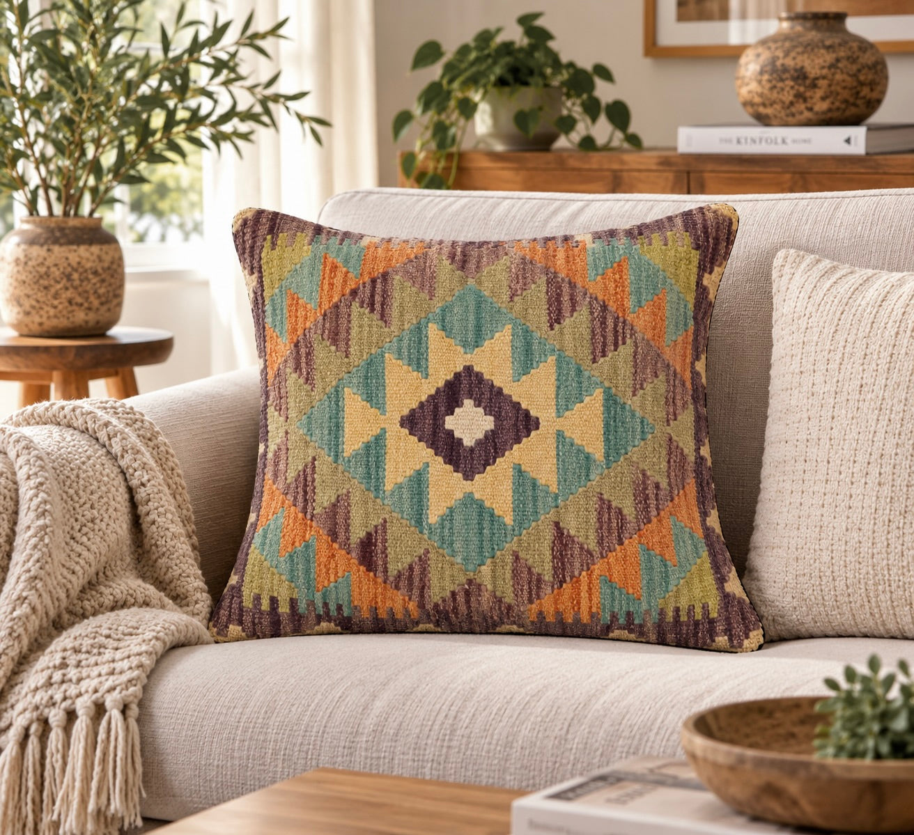 Handmade Chobi Cushion Cover 45 CM X 45 CM  AF#472