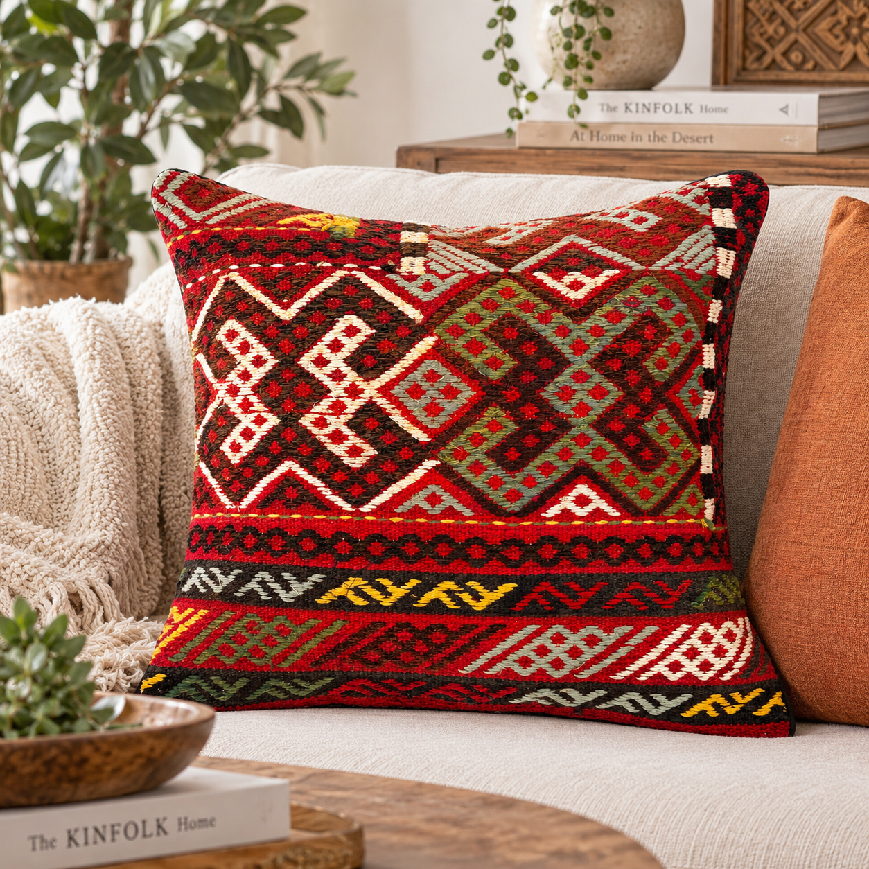 Handmade Kuchi Design Cushion Cover 45cm X 45cm AF#86