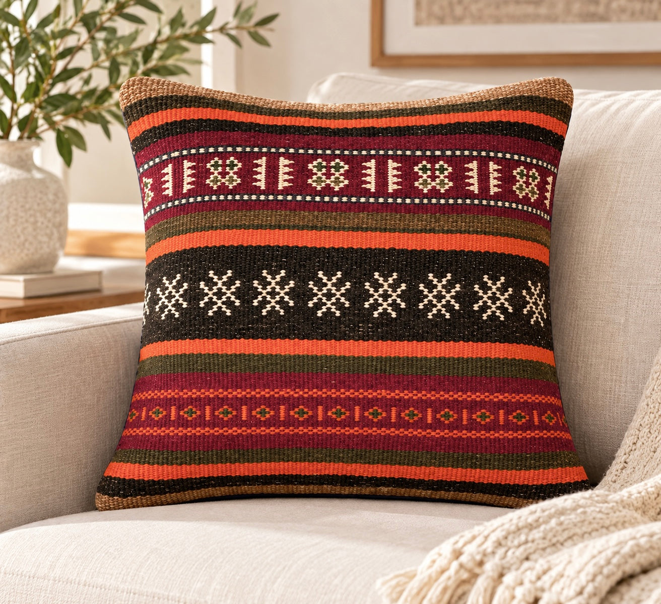 Handmade  Traditional Design Cushion 40 cm x 40 cm   AF#140