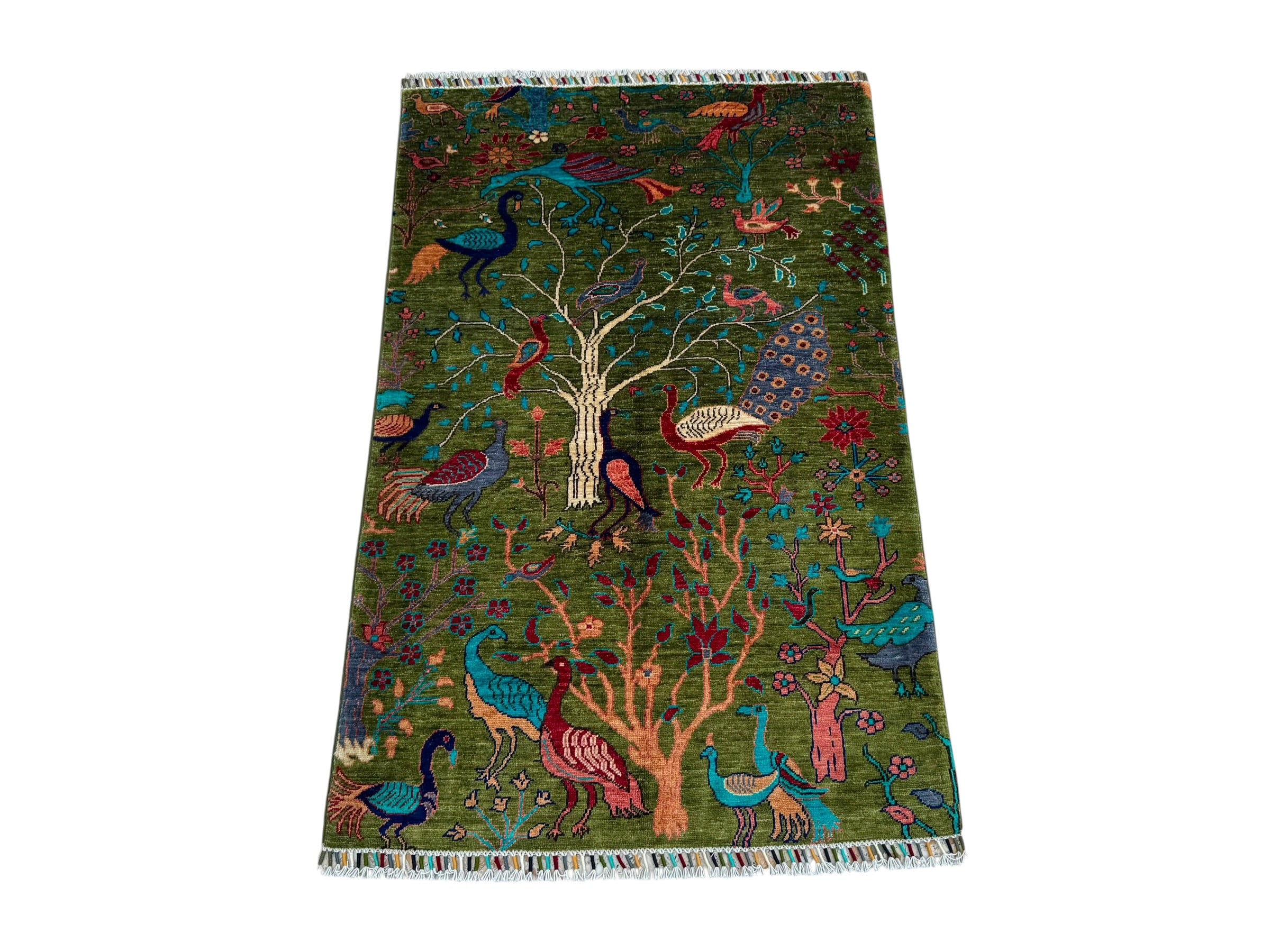 Handmade Chobi Pictorial Wool Rug   150 CM x 99 CM  SK#2018