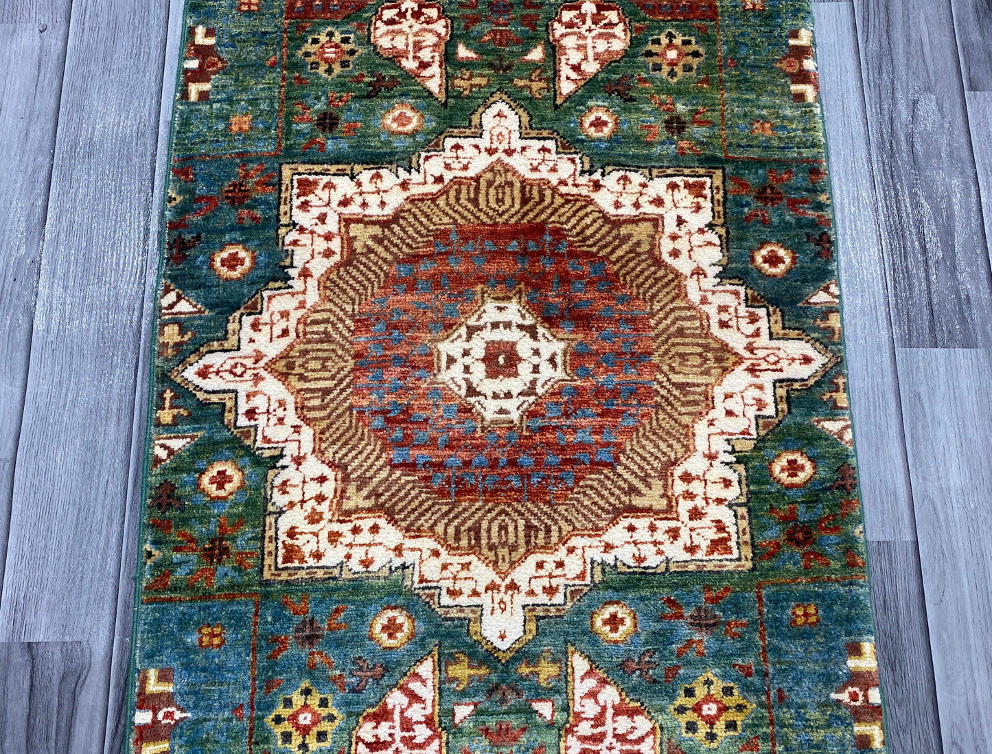 Hand Knotted Chobi Hallway Runner Rug | 145 CM x 62 CM SK# 992
