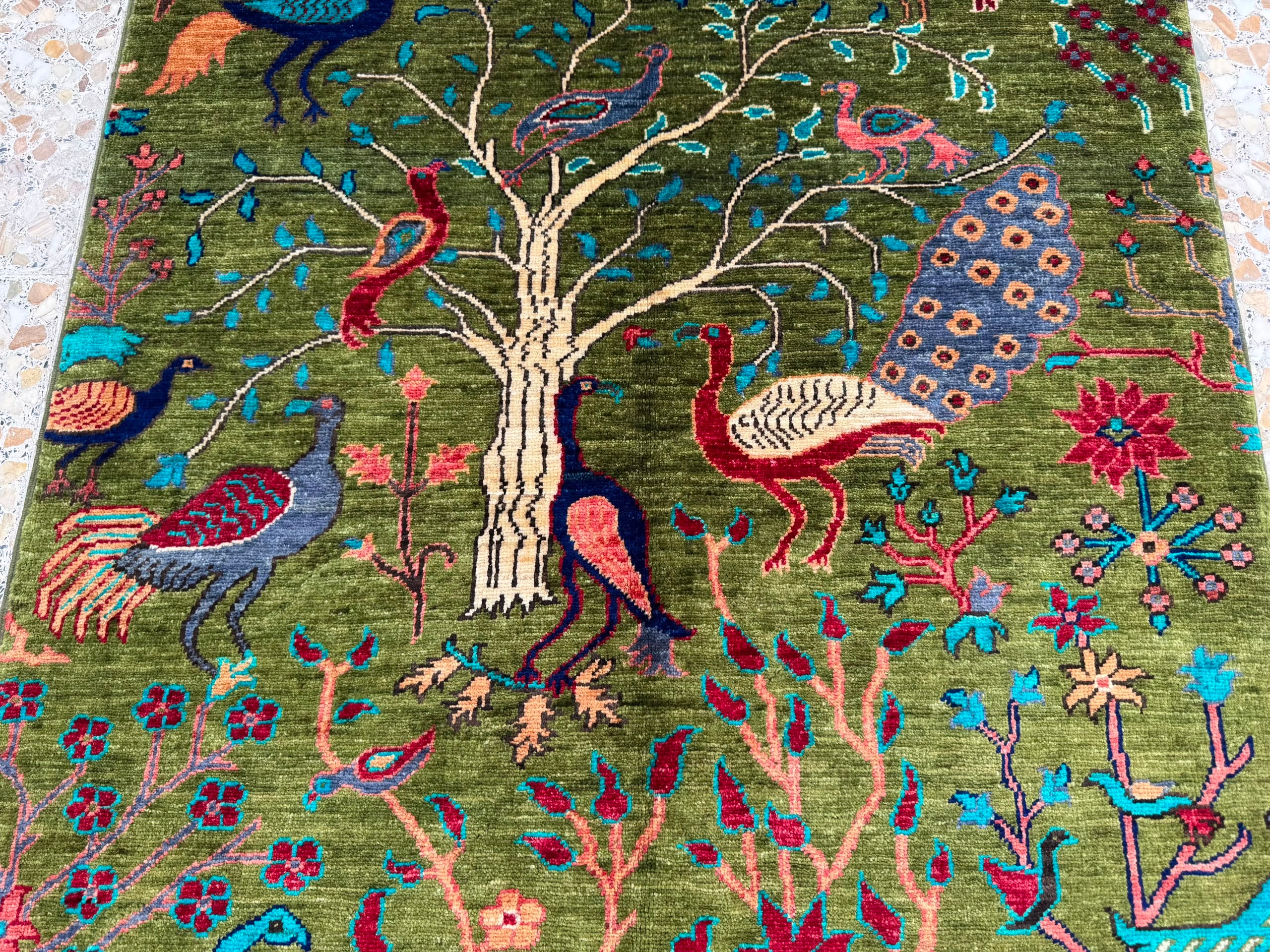Handmade Chobi Pictorial Wool Rug   150 CM x 99 CM  SK#2018