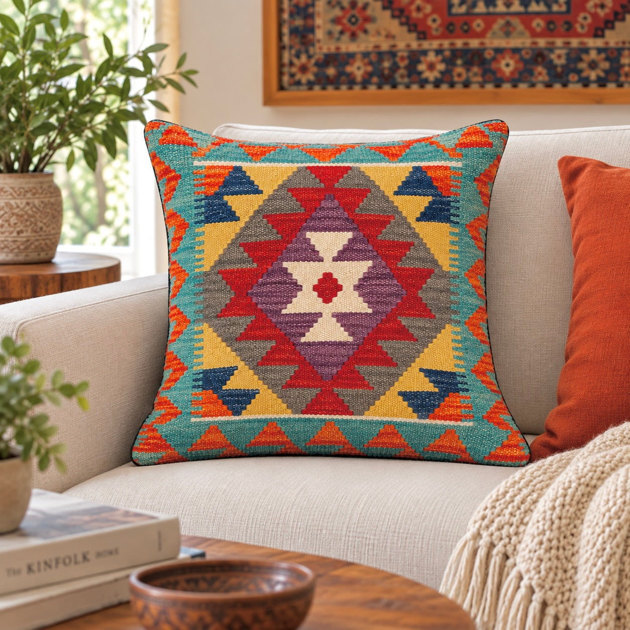 Handmade Chobi Cushion Cover 50 CM X 50 CM  AF#448