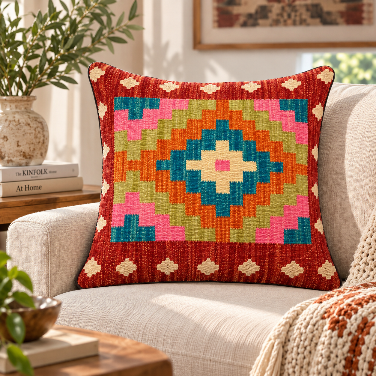 Handmade Chobi Cushion Cover 50 CM X 50 CM  AF# 306