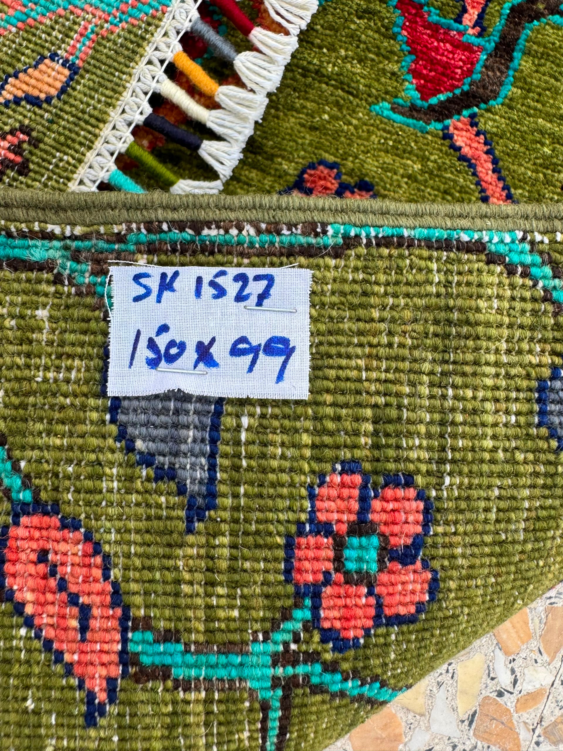 Handmade Chobi Pictorial Wool Rug   150 CM x 99 CM  SK#2018