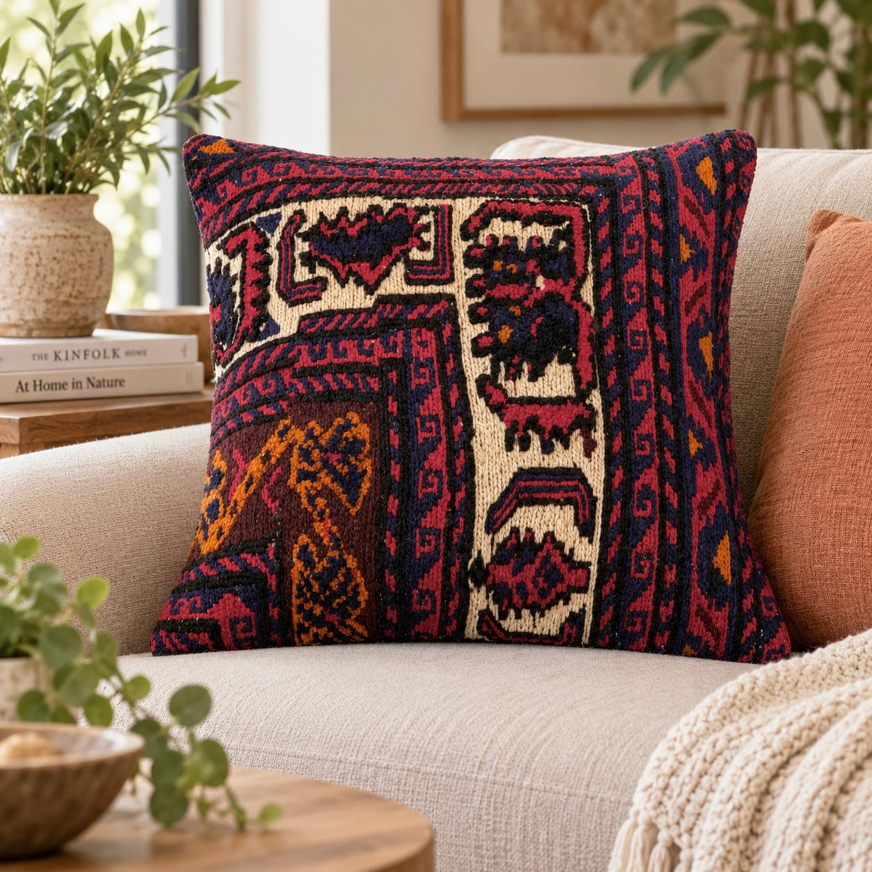 Handmade Kuchi Design Cushion Cover 45 CM X 45 CM AF#645
