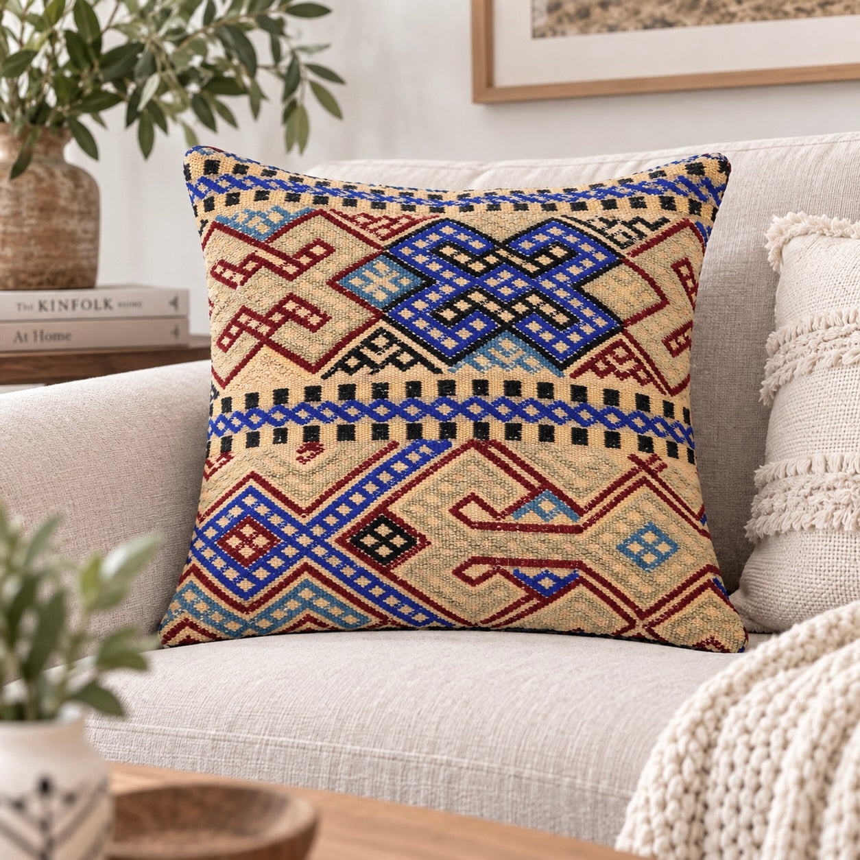 Handmade Kuchi Design Cushion Cover 45 CM X 45 CM AF#473