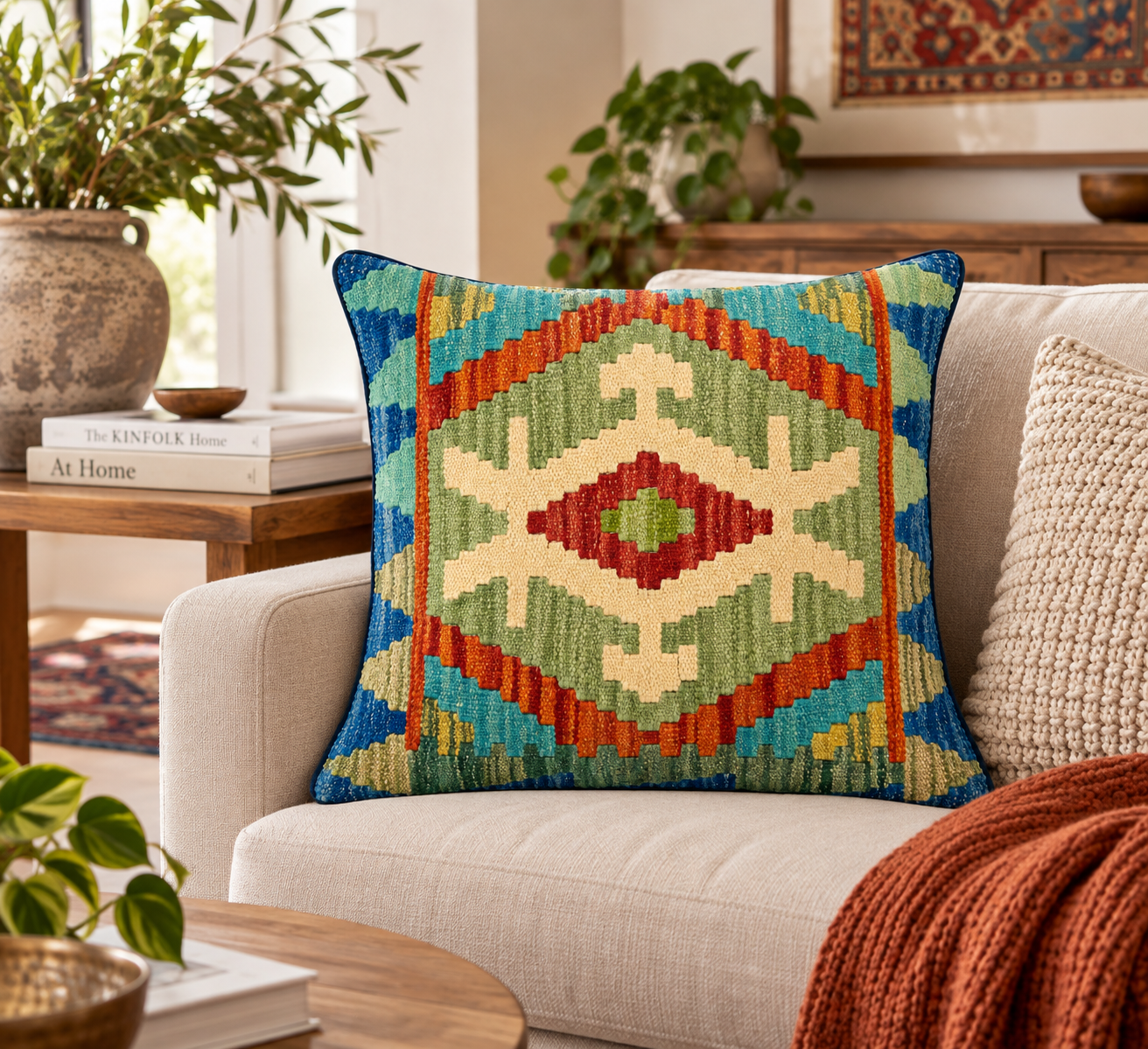 Handmade Chobi Cushion Cover 45 CM X 45 CM  AF# 313