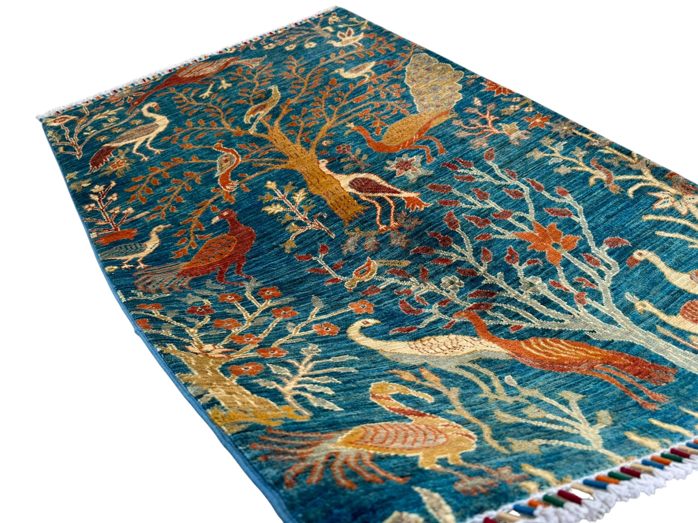 Handmade Chobi Pictorial Wool Rug   153 CM x 100 CM  SK#1525