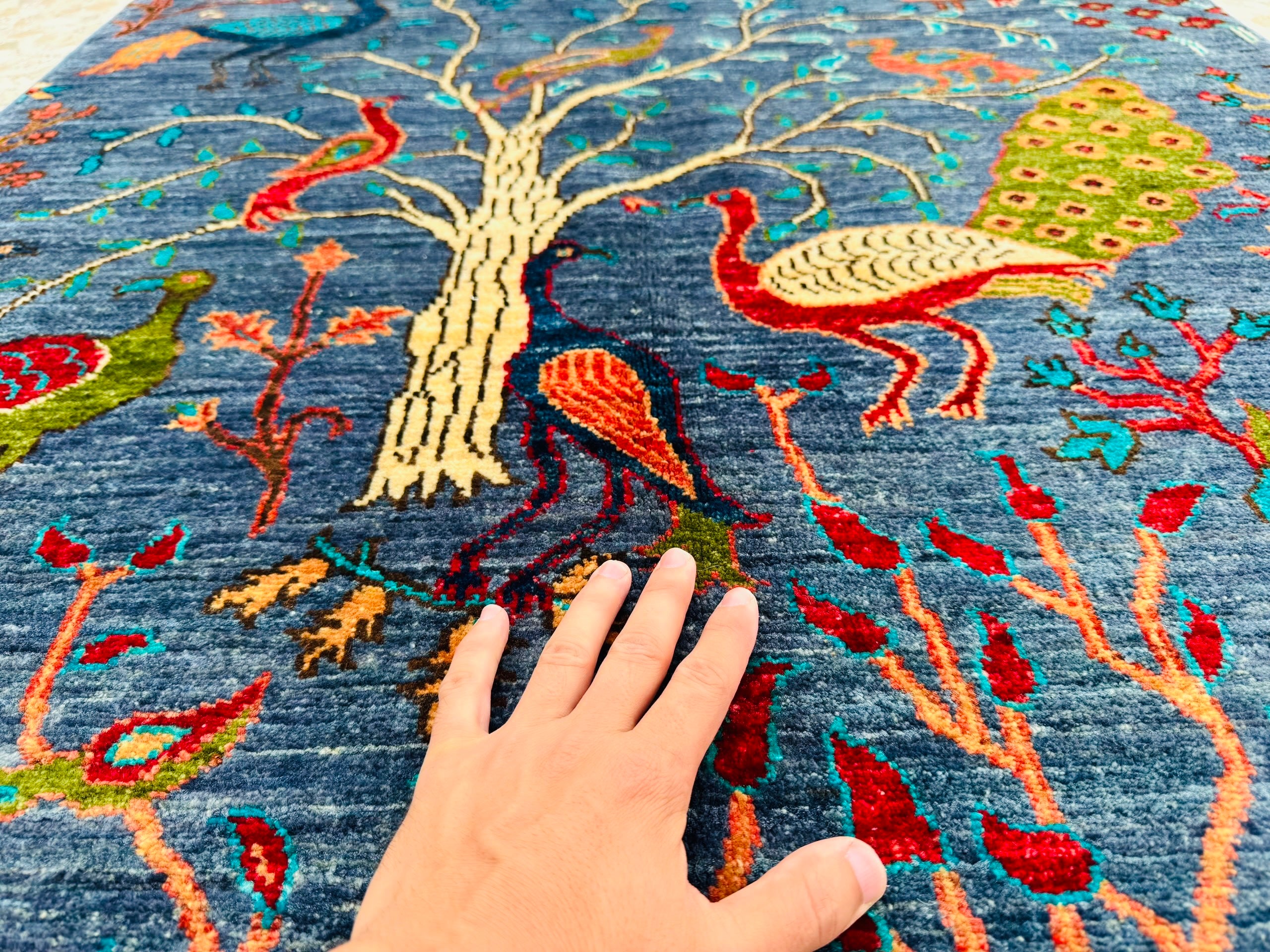 Handmade Chobi Pictorial Wool Rug   150 CM x 97 CM  SK#2019