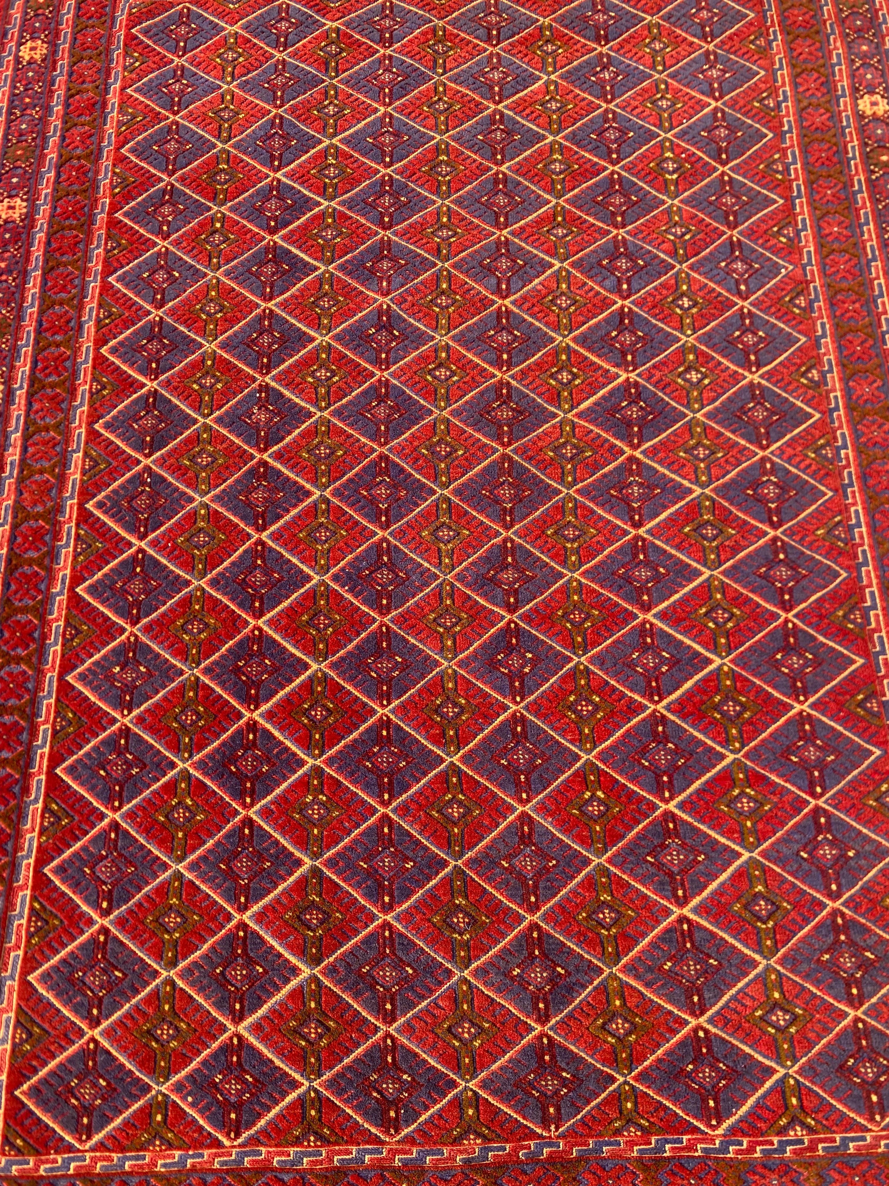 Handmade Afghan Tribal Meshwani Rug 203 CM x 154 CM SK#1376