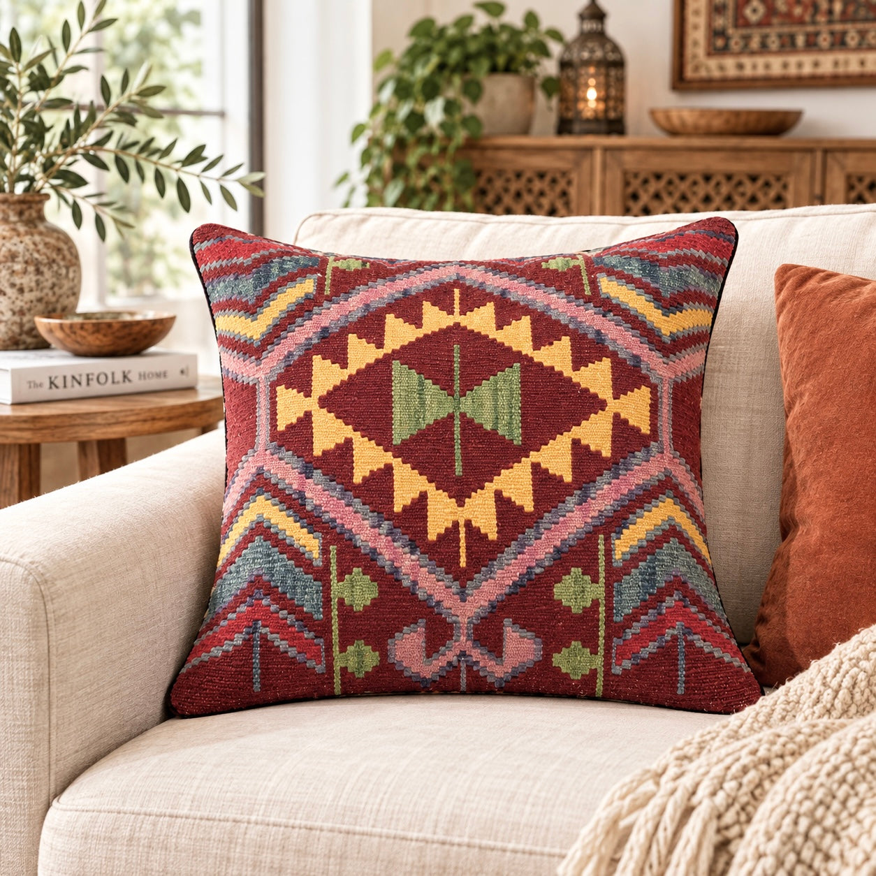 Handmade Chobi Cushion Cover 50 CM X 50 CM  AF#718