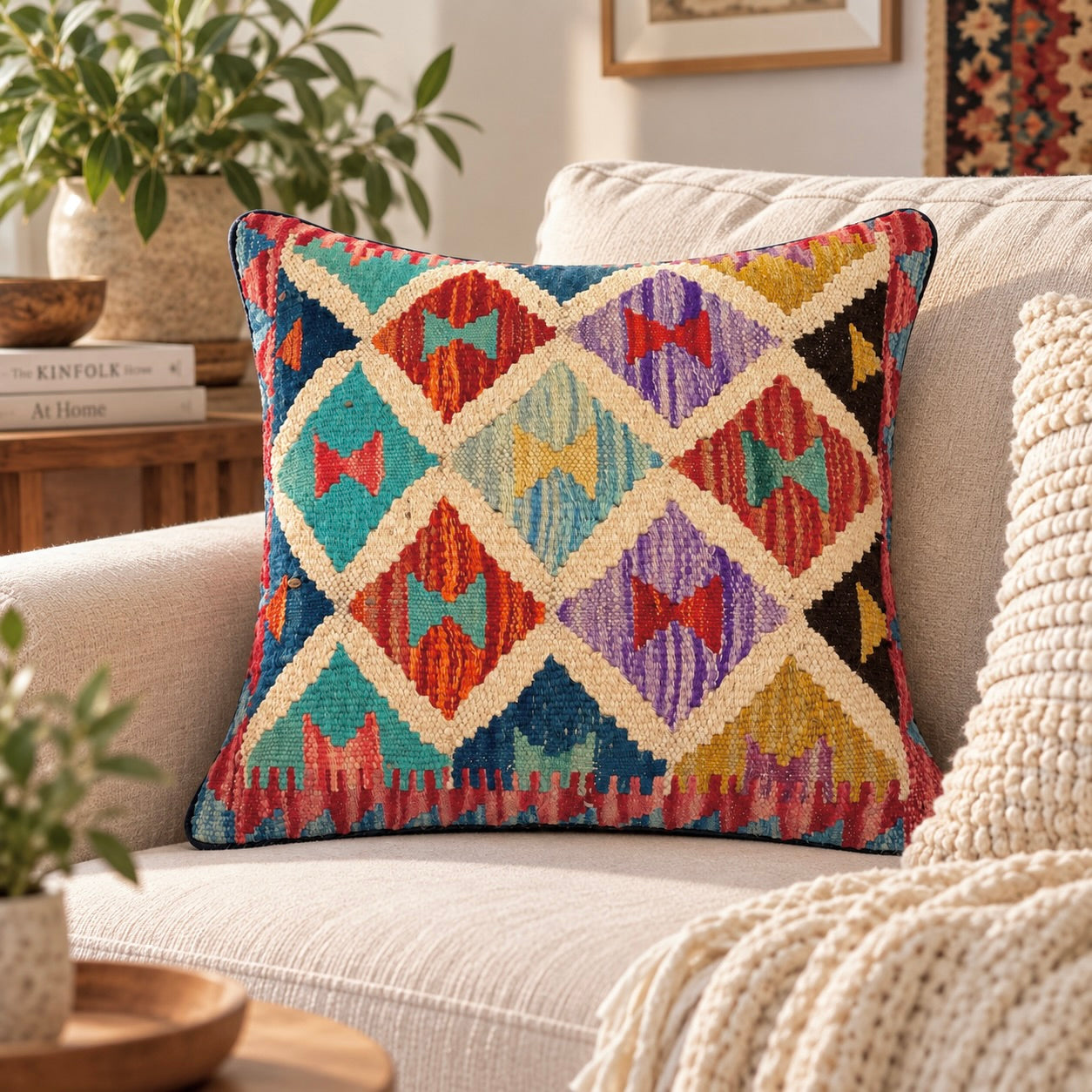 Handmade Chobi Cushion Cover 40 CM X 40 CM  AF#441