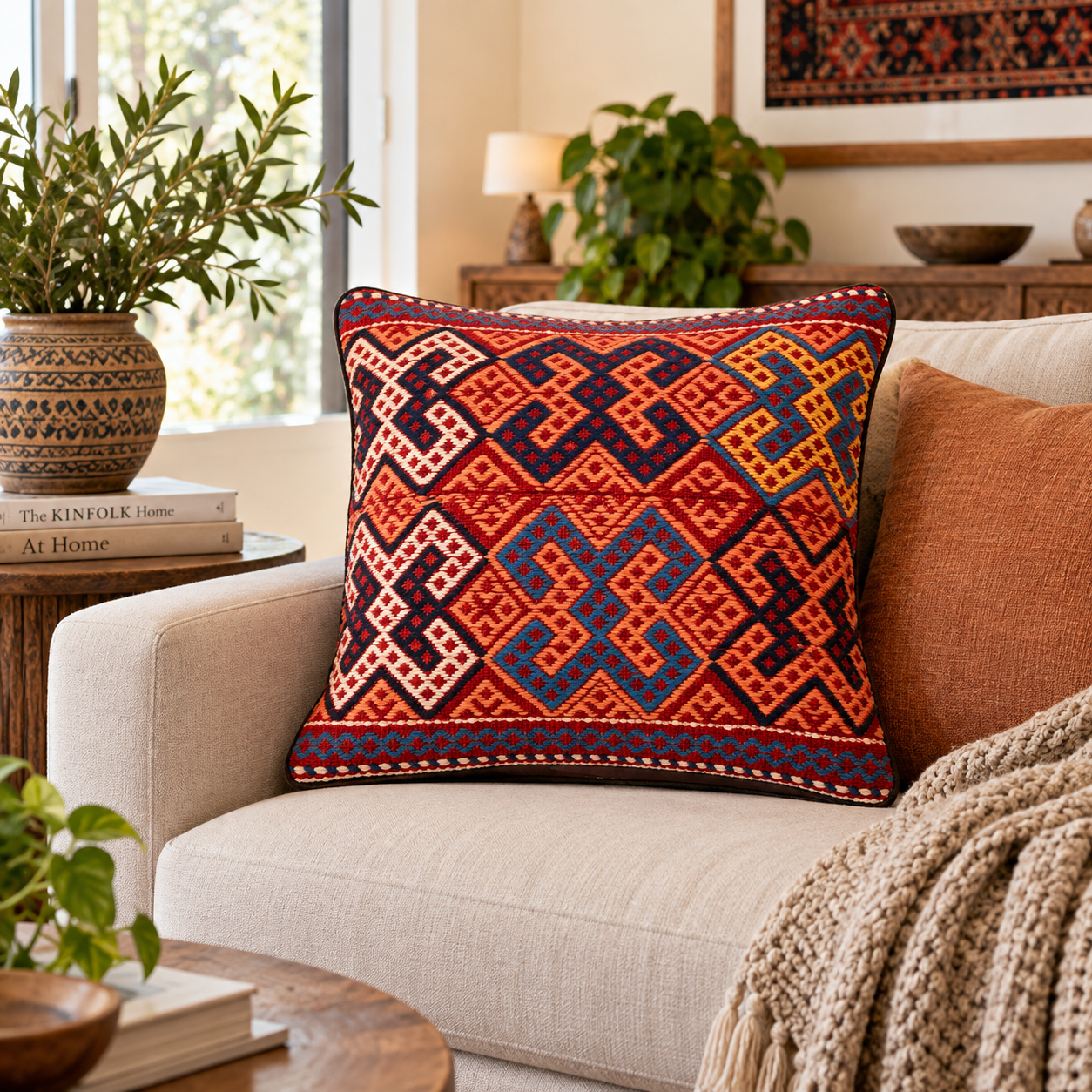 Handmade Kuchi Design Cushion Cover 45cm X 45cm AF# 184