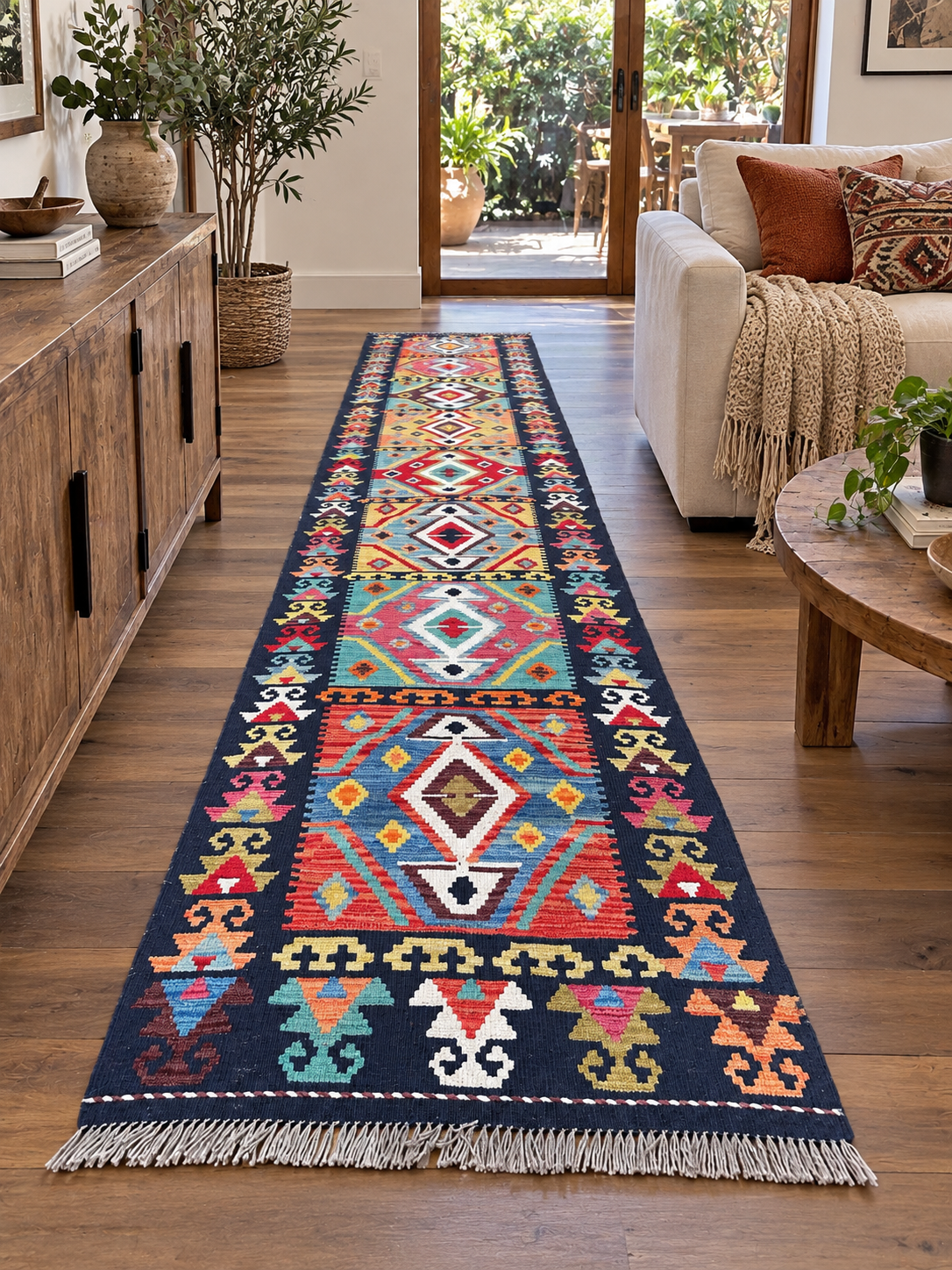 Handmade Afghan Long Kilim Hallway Runner Rug 492 cm x 82 cm KS# 3055