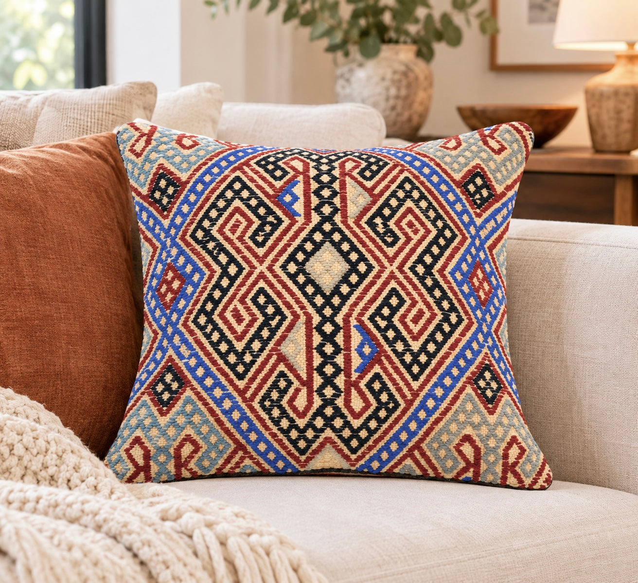 Handmade Kuchi Design Design Cushion 45 cm x 45 cm AF#131
