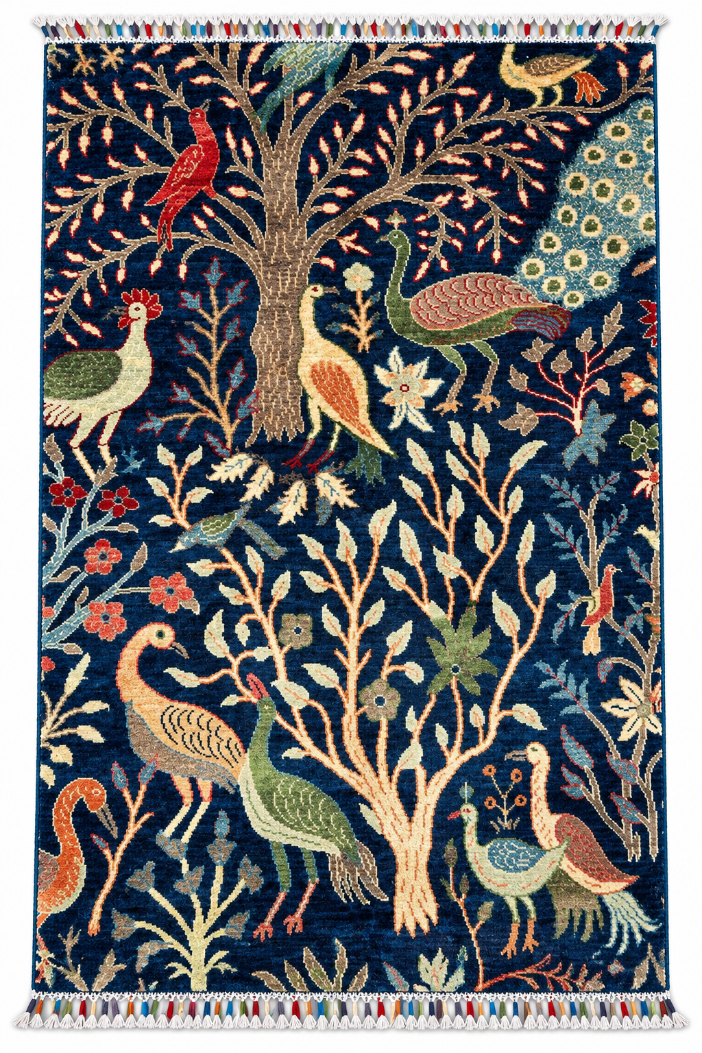 Handmade Chobi Pictorial Wool Rug   145 CM x 95 CM