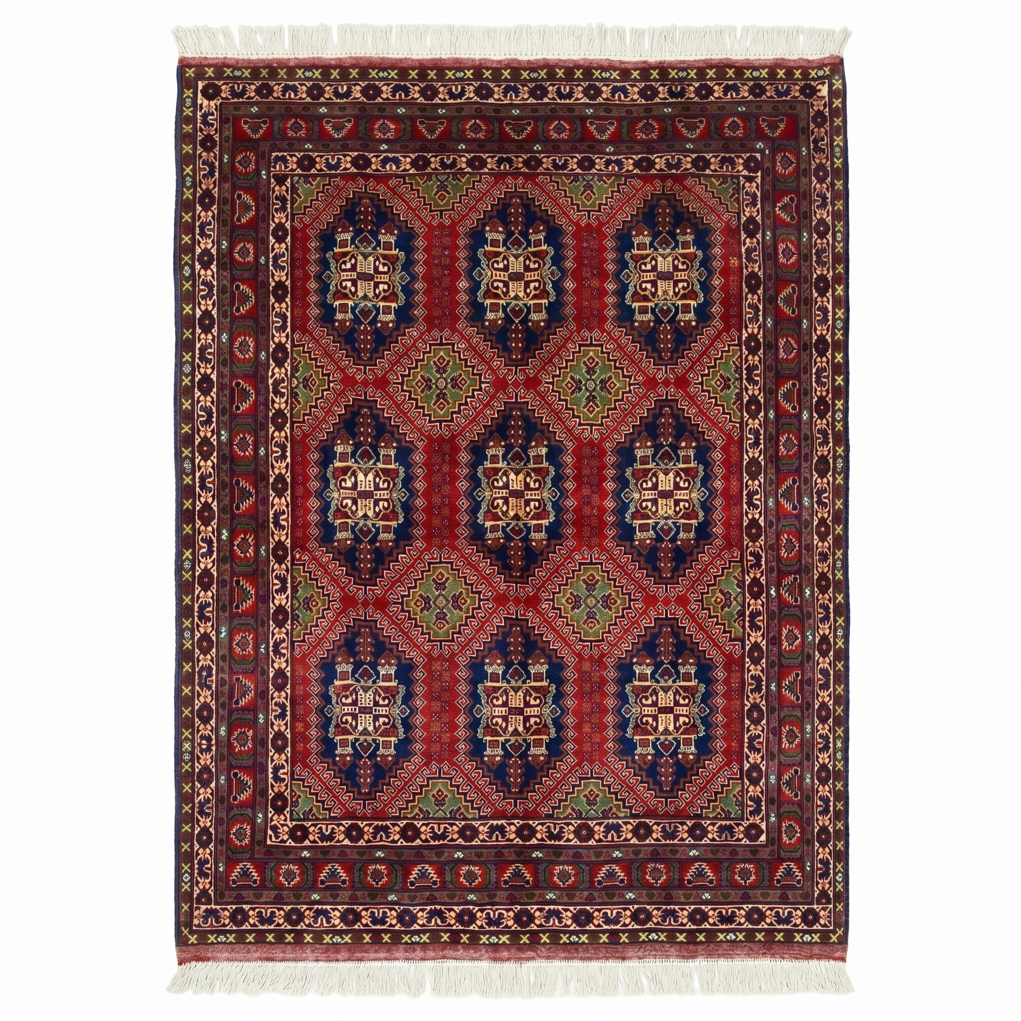 A Decorative rug with intricate patterns 
