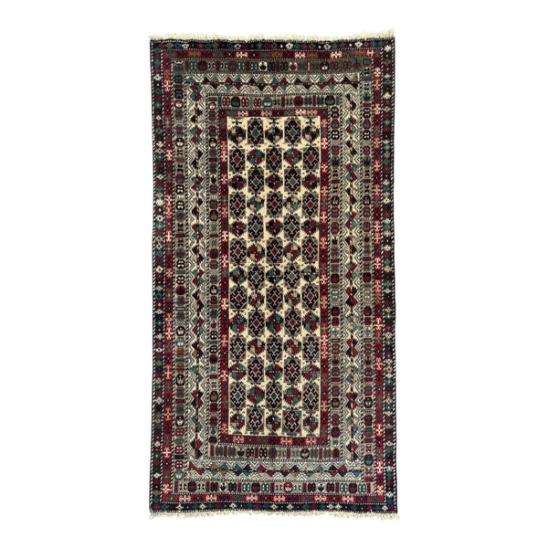 A handmade Decorative rug with intricate patterns.