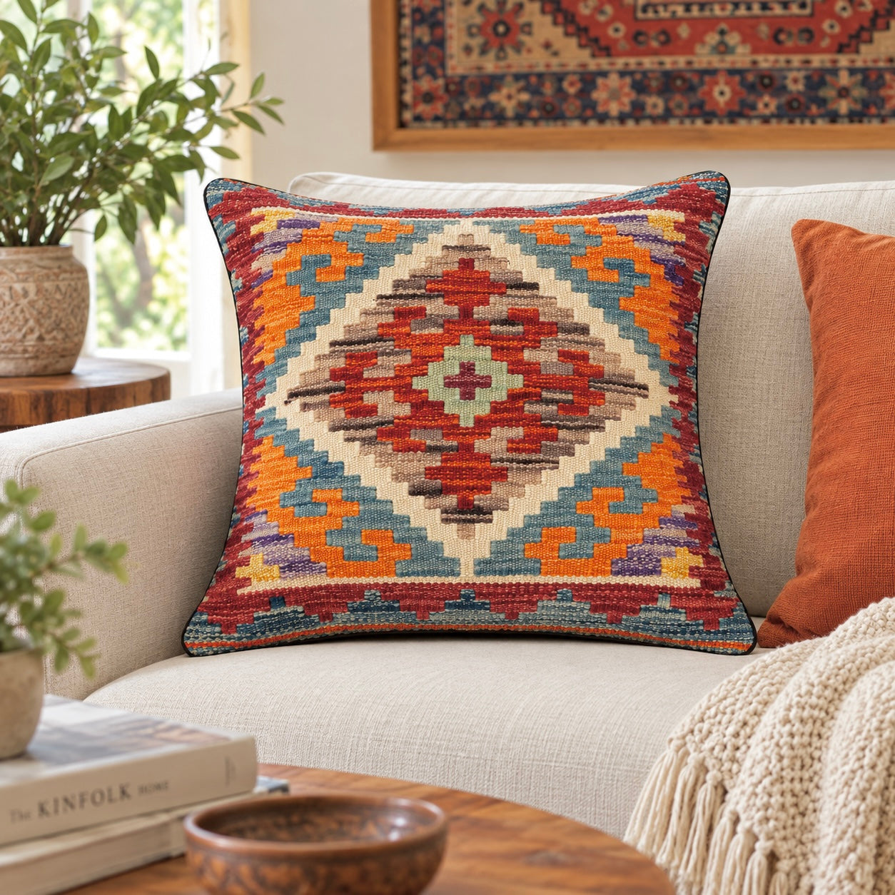 Handmade Chobi Cushion Cover 40 CM X 40 CM  AF#447
