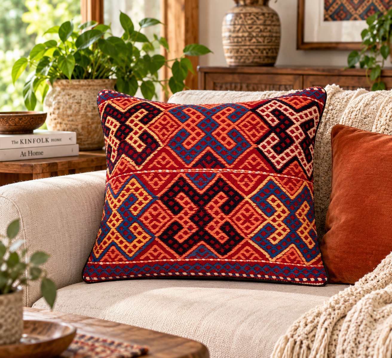 Handmade Kuchi Design Cushion Cover 45cm X 45cm AF# 165