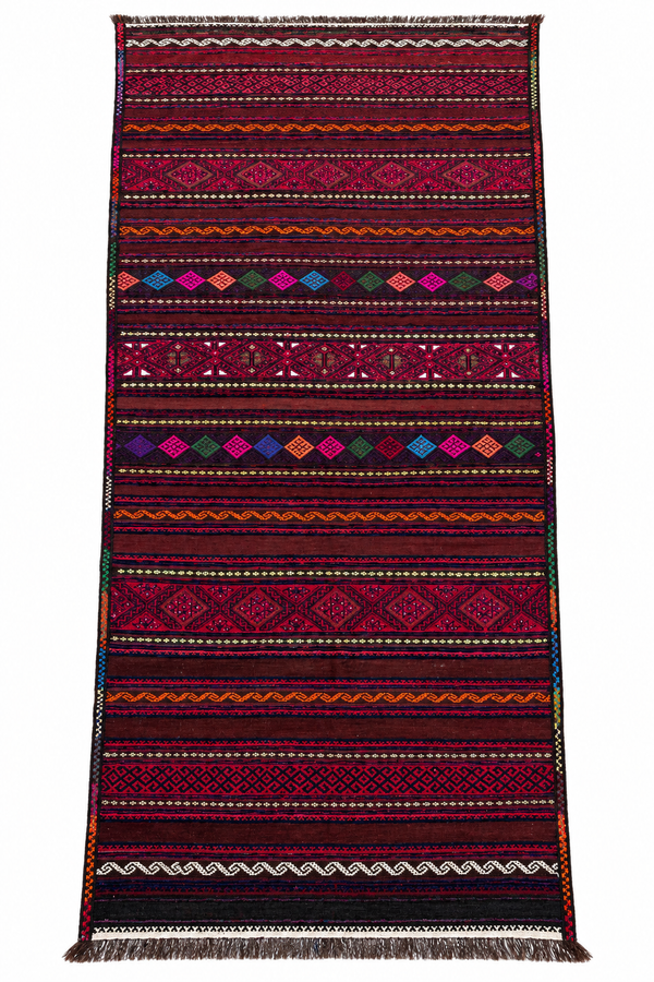 Handmade Afghan Traditional Kilim Hallway Runner Rug, 370 CM x 162 CM