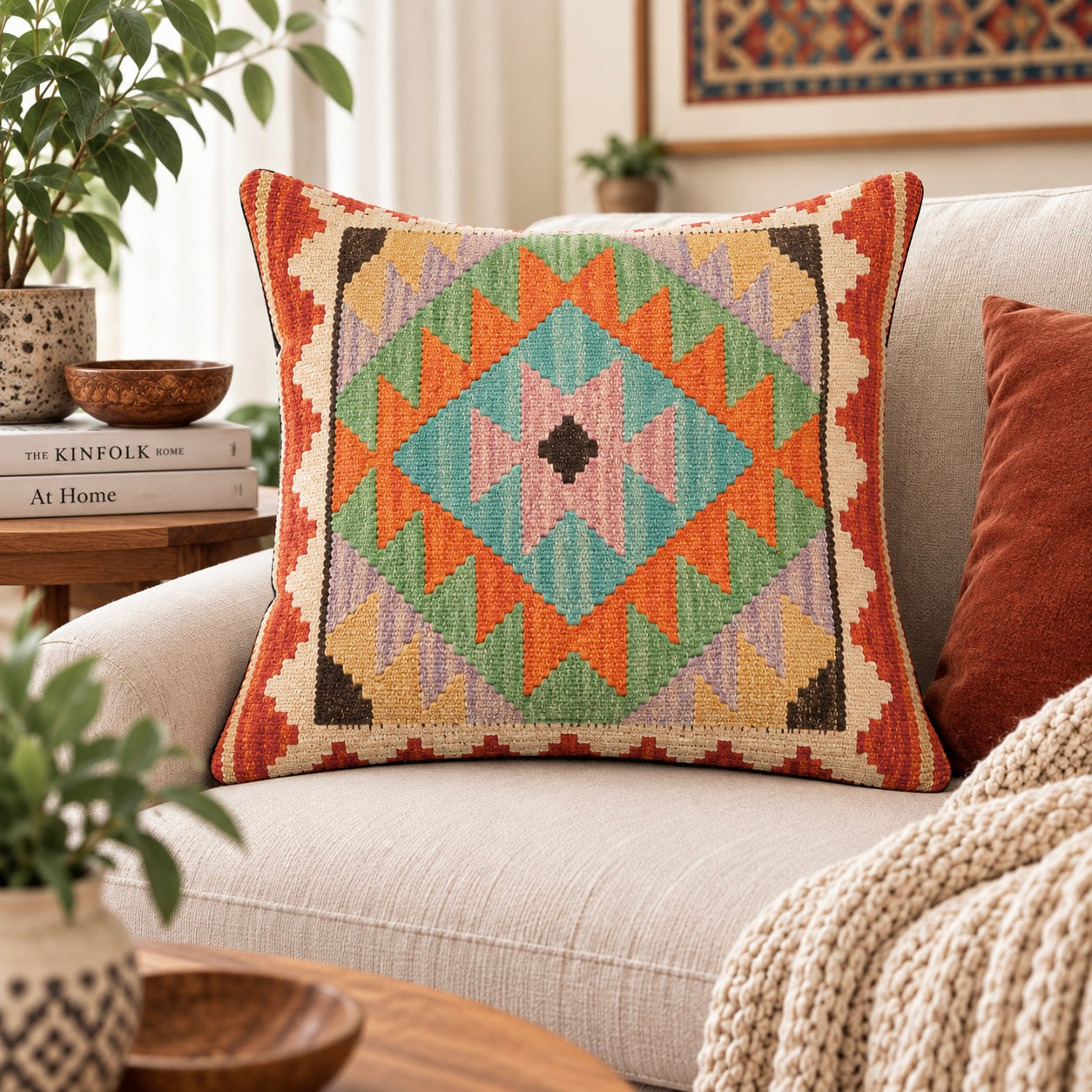 Handmade Chobi Cushion Cover 50 CM X 50 CM  AF#475