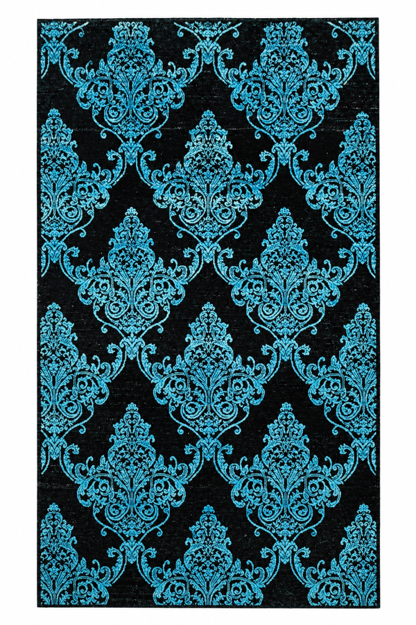 Handmade Midnight Blue Modern Rug, 240 CM x 171 CM