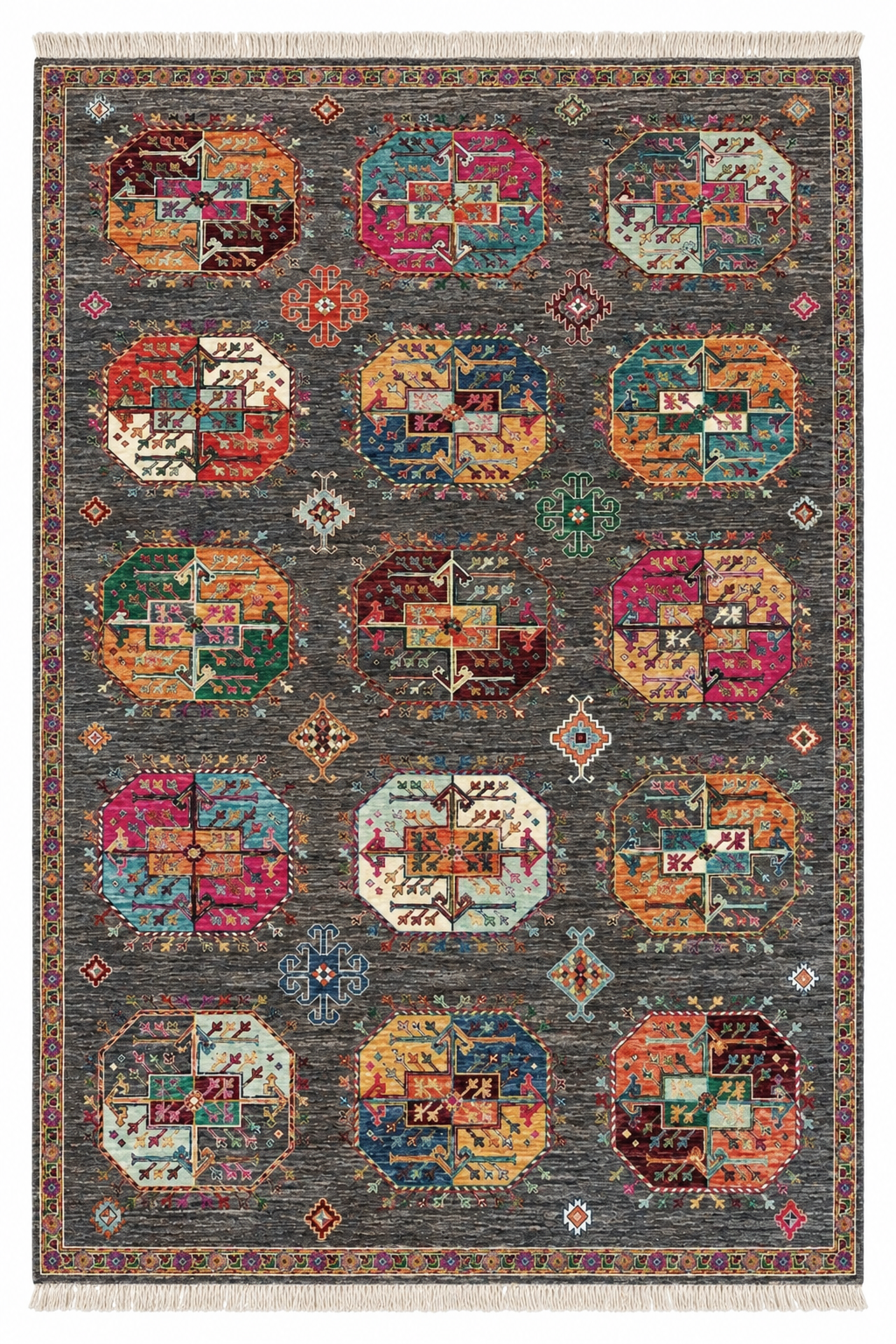 Handmade Afghan Chobi Rug, 244 CM x 177 CM