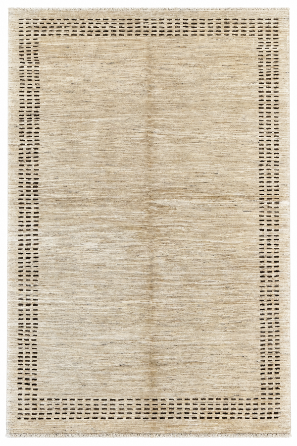 Handmade Afghan Modern Cream Rug, 225 x 145 CM