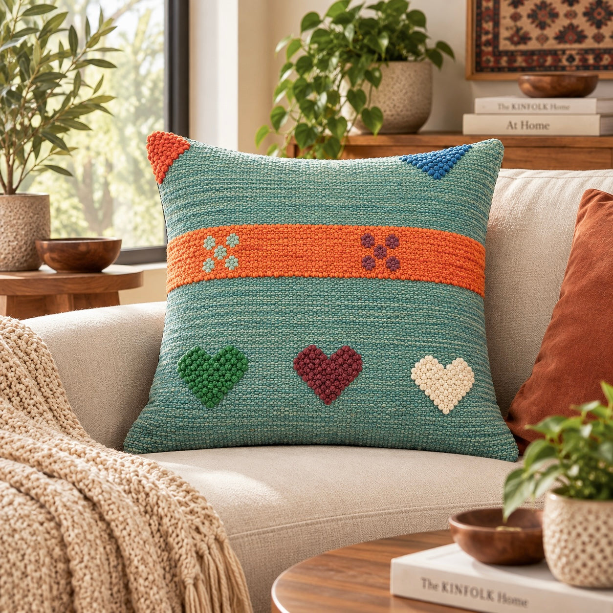 Handmade Modern Design Cushion Cover 50 CM x 50 CM AF#665