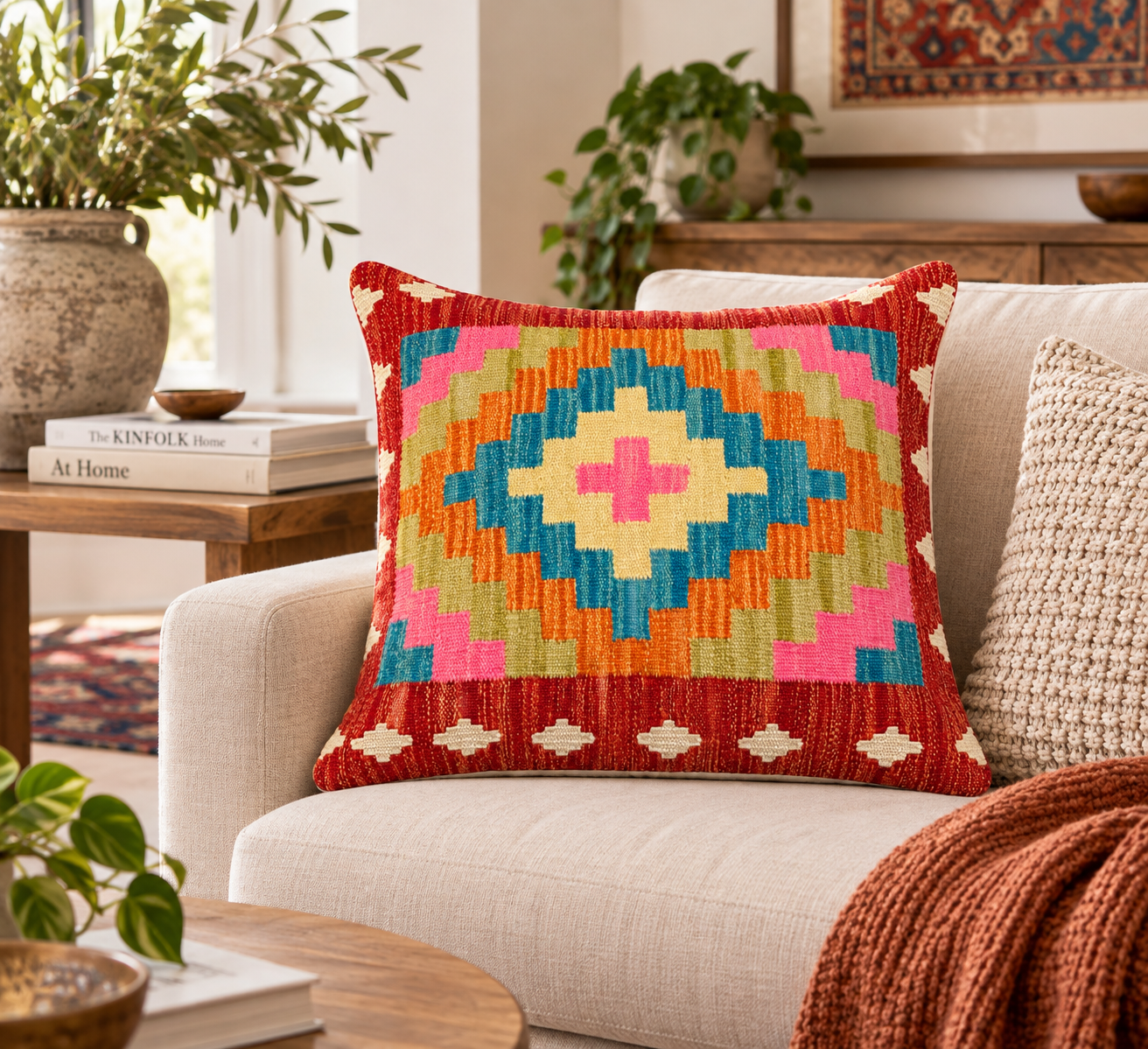 Handmade Chobi Cushion Cover 50 CM X 50 CM  AF# 307