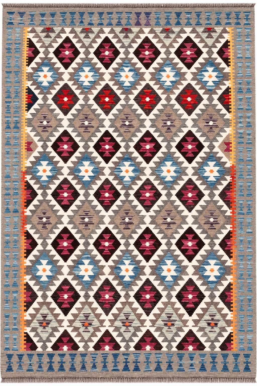 Handmade Afghan Chobi Kilim Rug, 223 CM x 163 CM