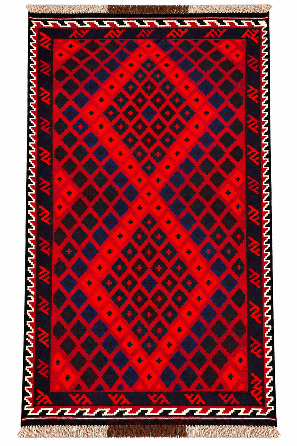 Handmade Afghan Traditional Geometric Kilim Runner Rug – 190 CM x 94 CM