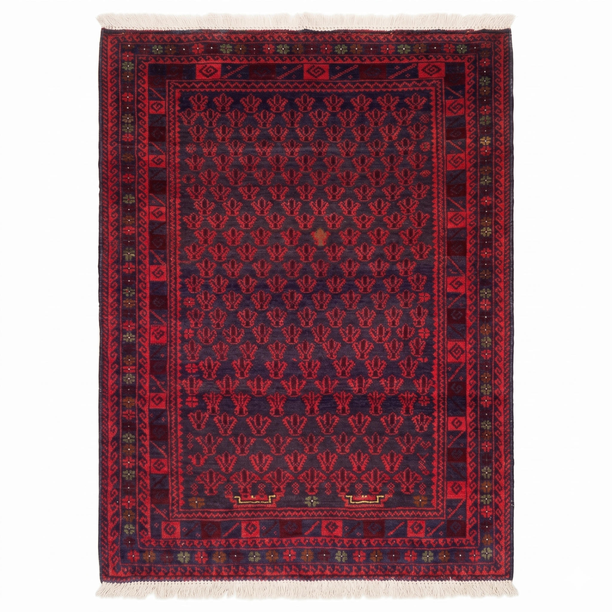Handmade Afghan Traditional Balochi Rug 175CM x 100CM ES#1179