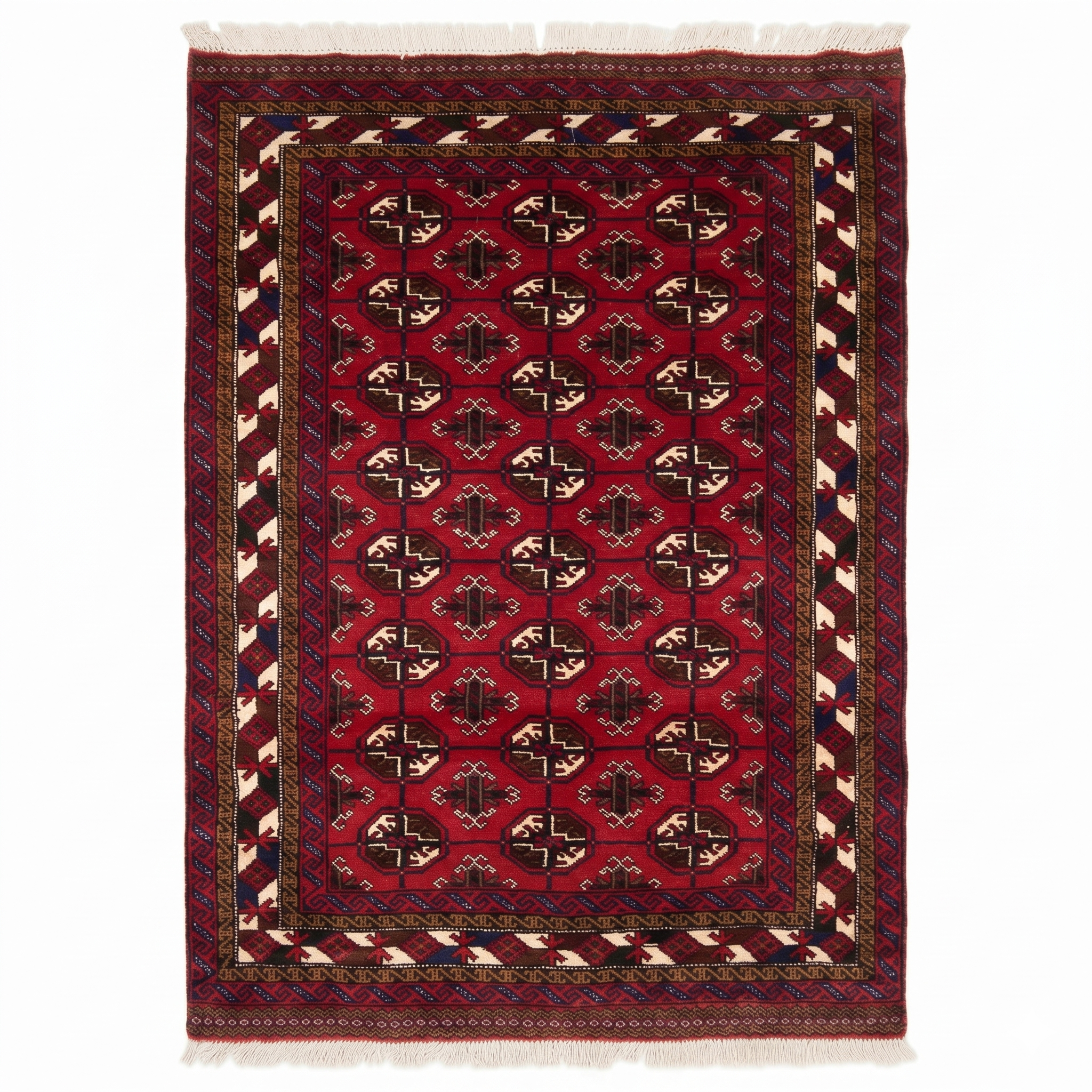 Handmade Afghan Traditional Balochi Rug 195CM x 115CM ES# 1192