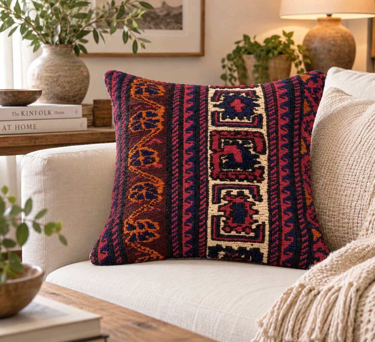 Handmade Kuchi Design Cushion Cover 50 CM X 50 CM AF#651